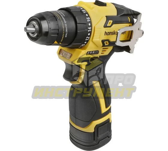 HCD18165BLI Дрель акк б/щ удар Hanskonner PLATINUM,18В,1BatterySystem,165Нм,1х4Ач,1х2Ач,кейс HS