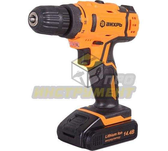 Дрель-шуруповерт аккумуляторная ДА-14Л-2KА Вихрь