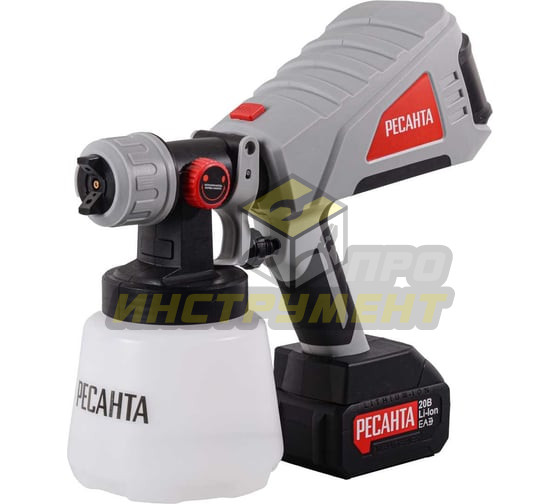 Краскопульт аккумуляторный АКП-20Li (в комплекте 1 АКБ и ЗУ) ЕА+ Ресанта