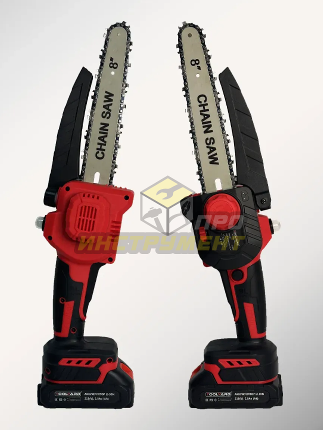 Пила аккумуляторная бесщеточная TOOLYARD CSW-2188", (с подкачкой масла) 21V, АКБ 2.0Ач - 2шт, 10 м/с