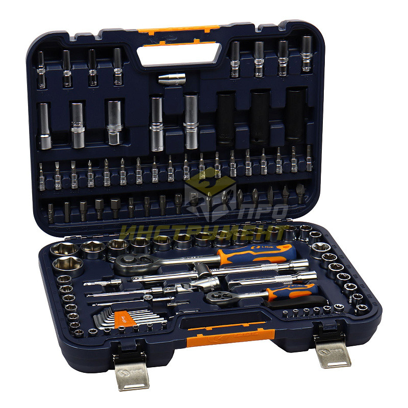 Набор торцевых головок 1/2"&1/4" 6-гранный 112пр., в кейсе LG-S1112 LIGE /1/3 (10702070/170525/51659